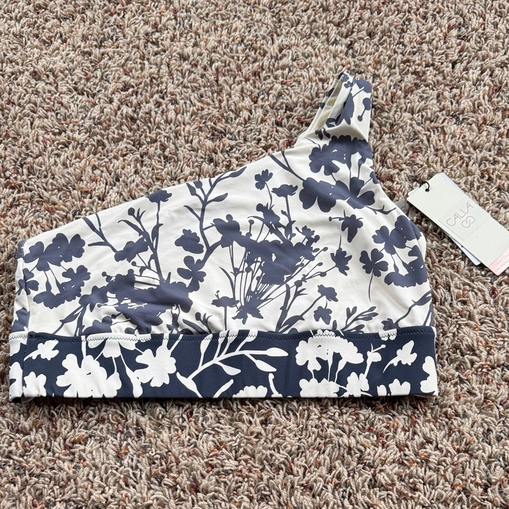 Floral One-Shoulder Bikini Top